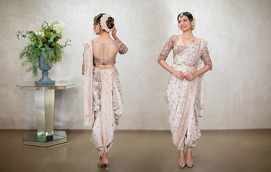 7. Dhoti Style Saree Draping 